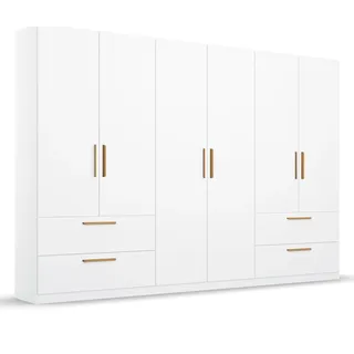 Rauch Drehtürenschrank "Skandi" 6-türig mit vier Schubladen - 271x54x210cm - braun -