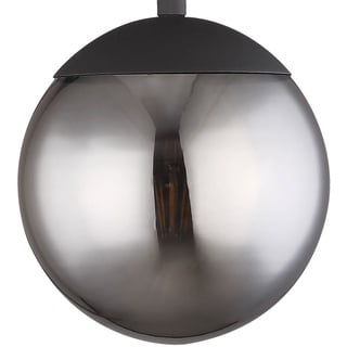 Stehlampe Stehleuchte Deckenfluter Wohnzimmerleuchte Bogenlampe mit Schalter, rauchiges Glas, 1x E27, LxBxH 39 x 25 x 150 cm