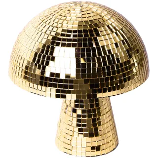 Pilz-Disco-Kugel, Umwerfende Visuelle Effekte, Hochwertiger Kunststoff, Bunte Reflexionen, Ideal für Partys, Hochzeiten (GOLD)
