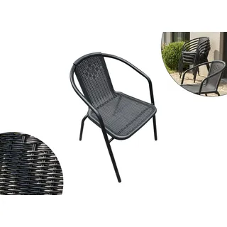 LC Garden Garvista Gartenstuhl 56 x 62 x 72 cm schwarz mit Armlehne