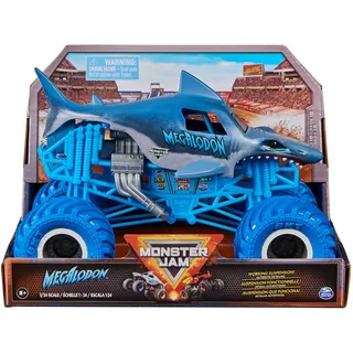 Spin Master Monster Jam, offizieller Megalodon Monster Truck, Druckguss-Fahrzeug zum Sammeln im Maßstab 1:24, Spielzeug für Kinder ab 3 Jahren