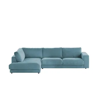 jette home Eckcouch Cord 3-Sitzer türkis/petrol