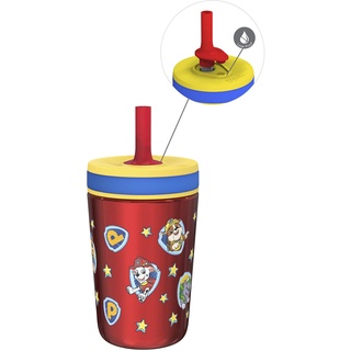 Zak Designs PAW Patrol Kelso Toddler Cups For Travel or At Home, 12oz Vacuum Insulated Stainless Steel Sippy Cup With Leak-Proof Design is Perfect For Kids (Chase, Marshall, Rubble, Rocky)