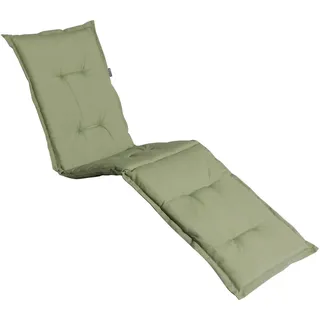 Liegenauflage Panama Sage, Salbeigrün, Textil, Uni, Füllung: Polyester, länglich, 60x200 cm, pflegeleicht, hochwertige Qualität, formstabil, für den Außenbereich geeignet, mittels Bändern zu befestigen, Gurtband befestigen, Outdoor-Kissen, Liegenauflagen