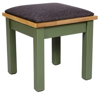kundler home Kinderhocker Mod. Oskar, Kinderbank, Kindergartenbank gepolstert, Birke Massiv grün