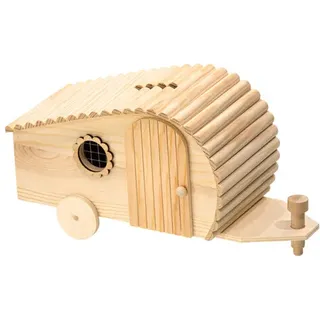 Spardose "Wohnwagen" aus Holz, 23 x 12 cm