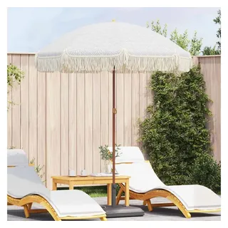 vidaXL Sonnenschirm Ø 160 cm Grau und Weiß