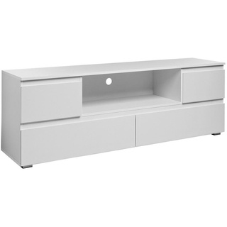 MID.YOU Lowboard Weiß, 4 Schubladen, 160x55x40 cm Wohnzimmer, Wohnwände, Lowboards