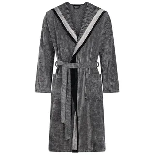 CAWÖ Bademäntel Herren Kapuze Luxury Home 5841 natur-schwarz - 97 S