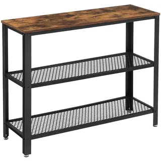 VASAGLE Konsolentisch 102 x 80 x 35 braun schwarz cm