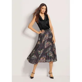 Madeleine Midirock Damen Paisley Schwarz 48