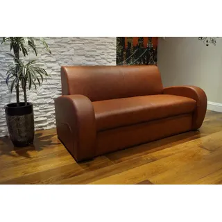 Braun Echtleder Rindsleder Sofa Couch  mit Schlaf Funktion  100% Echt Leder