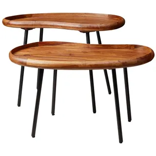 FineBuy Beistelltisch FB52620 in Braun / | Gr.: onesize