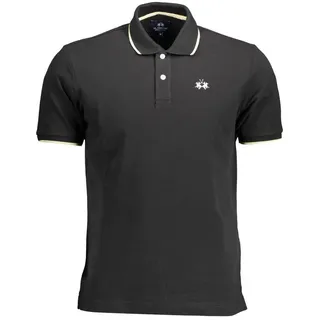 La Martina Poloshirt Herren Kurzarm-Polo Schwarz - Regular Fit XXL (54)