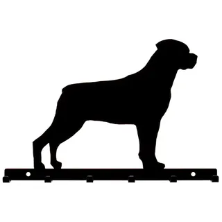 Bentatec Schlüsselbrett Rottweiler in schwarz
