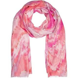 Stylebreaker Farbverlauf Schal mit Metallic und Zacken Muster in Koralle-Pink | Gr.: onesize
