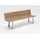 200 x 52 x 89 cm edelstahl/teak recycled