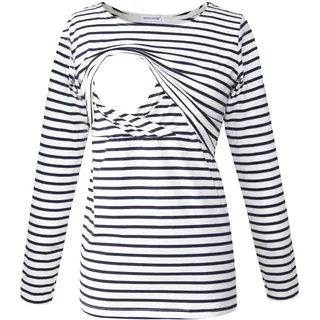 Smallshow Damen Stillshirt Langarm Umstandsshirt 3er Pack - XL