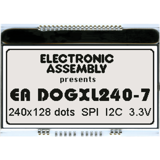 EA DOGXL240N-7 - Grafikmodul mit Display-RAM, 84 x 42,9 mm, 240 x 128 Dots weiß