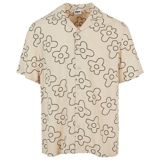 URBAN CLASSICS Langarmhemd Urban Classics Herren Viscose AOP Resort Shirt (1-tlg) grün 3XL