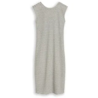 Tom Tailor Kleid Midikleid Gestreift Weiß L