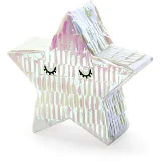 Funidelia Piñata Stern 10,5 cm x 9,5 cm x 3,5 cm Weiß