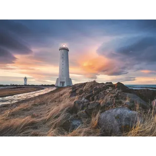Ravensburger Erwachsenenpuzzle 1500 Teile - Magische Stimmung über dem Leuchtturm von Akranes, Island