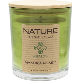 NATURE HEALTH, Duftkerze im Glas, Manuka Honey, 100% NATURAL WAX, 85/70 mm, Brenndauer ca. 25h