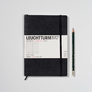 Notizbuch Medium Softcover liniert schwarz