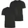 Kurzarm-T-Shirt 2 Einheiten Black 2XL