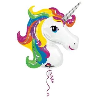 amscan® Unicorn SuperShape Folienballon 83 cm x 73 cm mehrfarbig