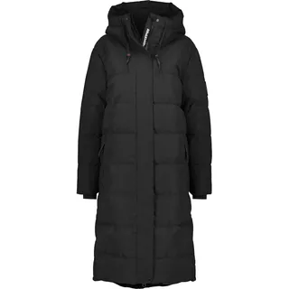 ALIFE AND KICKIN KatiaAK A Puffer Coat - Winterjacke Damen mit Kapuze, langer Wintermantel in Daunenoptik, warme Steppjacke, Damen Winter Oberbekleidung Damen Steppjacke, Winterjacke moonless XXL - M
