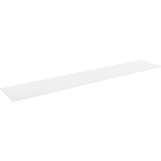 Voleo Oberplatte, Weiß, Glas, 40.50x0.40x226.40 cm, Wohnzimmer, TV Möbel, TV-Aufsätze