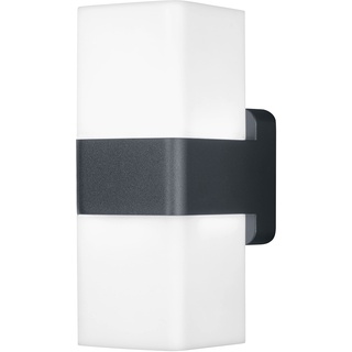 Ledvance Smarte LED Aussenleuchte für die Wand mit WiFi Technologie für Außen, RGB-Farben änderbar, aus dunkelgrauem Aluminium, Kompatibel mit Google und Alexa Voice Control, SMART+ WIFI CUBE UPDOWN