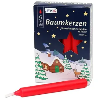 Ebersbacher Kerzenfabrik Jeka - 60 Baumkerzen rot - 12 Stück/Pckg.