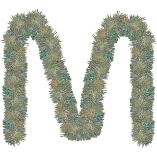 10m Weihnachten Lametta Girlande, 5PCS Künstliche Tannengirlande, Weihnachtsgirlande,Glittering Lametta Künstliche Dekogirlande,Künstliche Girlande Weihnachten, für Weihnachtsbaumdekoration (A)