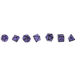 Dice4friends DIC37396 Würfelset Antik Dark Knight: Purple (7) Würfel