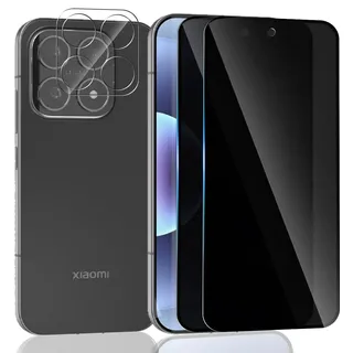 Yonntmmi für Panzerglas für Xiaomi 17 Sichtschutz & Kameraschutz | 2 Stück Anti-Spy Schutzfolie mit 1 Stück Kameraschutz, 9H Härte, Kratzfest, Privacy Displayschutz für Xiaomi 17