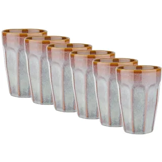 BUTLERS 6er-Set Kaffeebecher 0,33 l Steinzeug Tasse ohne Henkel - BERGAMO -