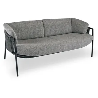 Stern Möbel Lounge-Sofa Zoe Gestell Aluminium schwarz matt, Designer Jürgen Sohn, 65x169x77 cm