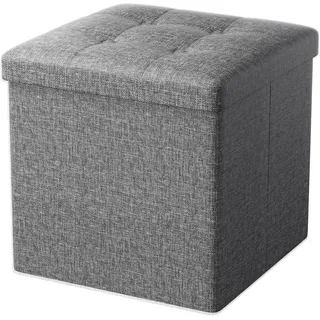 Oak & Tea Sitzhocker mit Stauraum 30 x 30 x 30 cm Grau