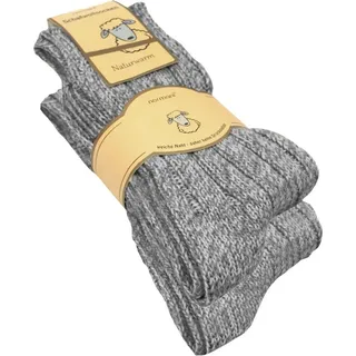 normani Thermosocken 2 Paar Norwegersocken aus Schafwolle (2 Paar) natürlich warm beige|grau 47-50
