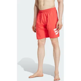 Adidas 3-Streifen 8-Inch Badeshorts Semi Lucid Red / White 2XL
