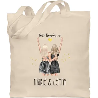 Baumwolltasche - Party Freundinnen Geschenk Beste Freundin Geschenkidee Best Friends I Schwestern I Mädels Freundschaft I Geburtstag I Weihnachten - Unisize - Naturweiß - sehr gute - Einheitsgröße