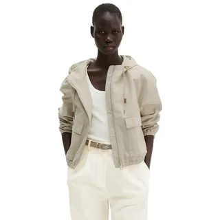 Marc O'Polo Outdoorjacke aus gepeachtem Baumwoll-Canvas Beige/Braun 34