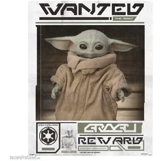 Pyramid International MPP50817 - Star Wars: The Mandalorian Poster Set Grogu Wanted 40 x 50 cm (4)