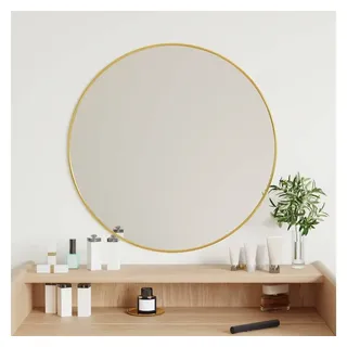 furnicato Wandspiegel Glas PVC 60 cm Golden (1-St), Klarer Kosmetikspiegel mit 4 mm Glasstärke für das Badezimmer goldfarben 60 cm x 60 cm x 1 cm