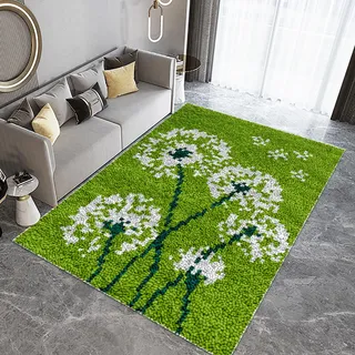 Knüpfteppich Zum Selber Knüpfen-Sets Groß, Latch Hook Rug, Vorgedrucktes Muster Leinwand Teppich Stickerei Handwerk Für Erwachsene Handarbeiten diy Teppich Handarbeit Selbst Knüpfen Set 61 x 87 cm