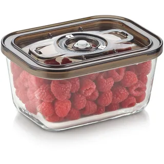 CASO Design Caso VacuBoxx Eco M- Vakuum-Frischebehälter, 800 ml Volumen, für druckempfindliche und flüssige Lebensmittel, BPA-Frei, Backofenfest, spülmaschinenfest, gefriertauglich
