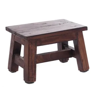 DESIGN DELIGHTS Blumenhocker, Dunkelbraun, Holz, 30x21x20 cm, Wohnzimmer, Hocker, Sitzhocker